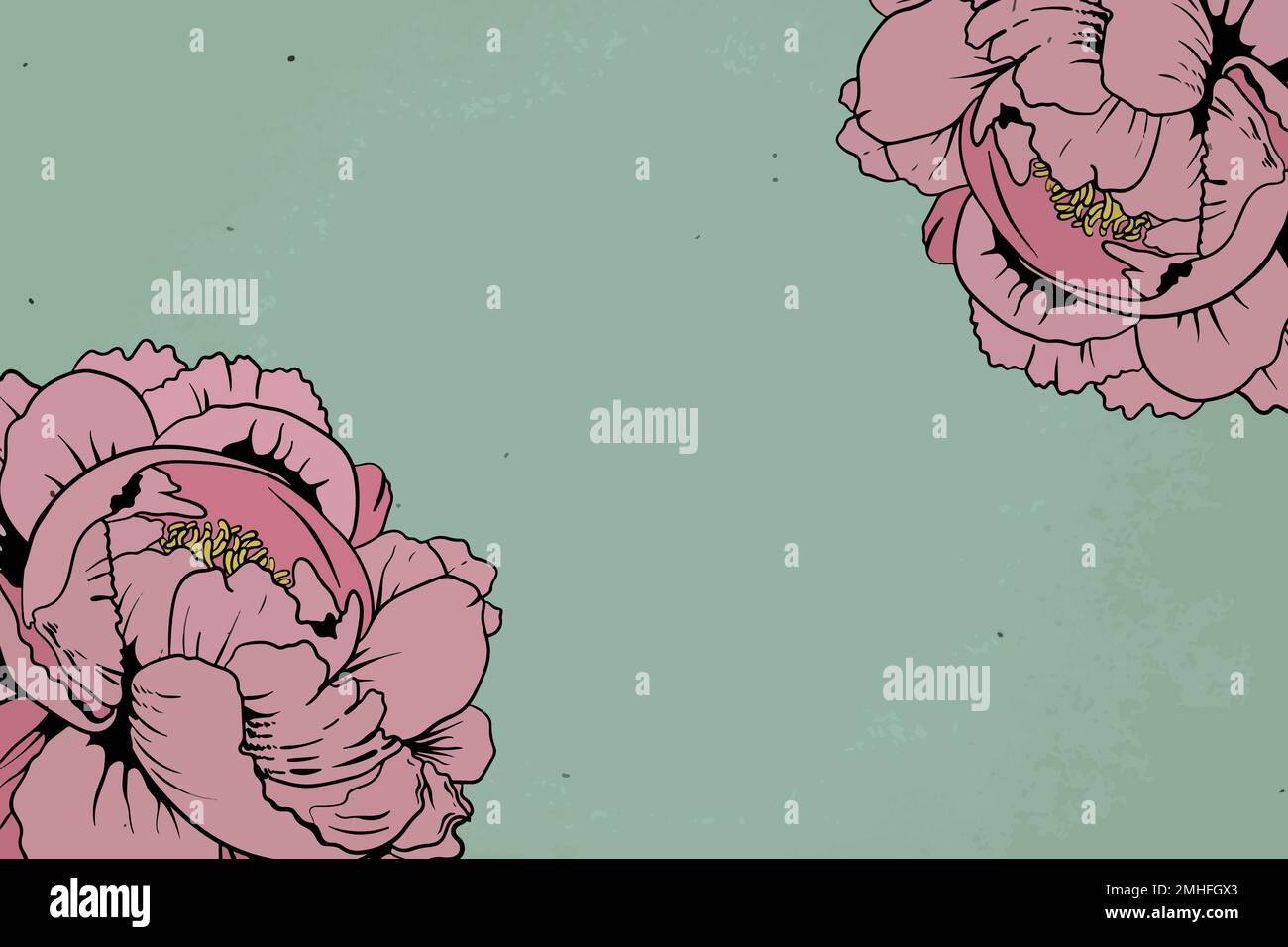 Vintage pink rose frame design vector Stock Vector Image & Art - Alamy