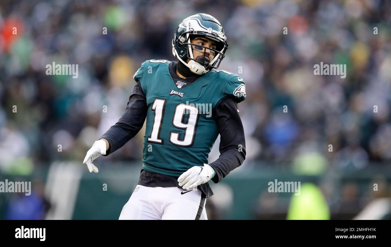 Philadelphia Eagles wide receiver J.J. Arcega-Whiteside in action during an  NFL football game against the Seattle Seahawks, Sunday, Nov. 24, 2019, in  Philadelphia. (AP Photo/Matt Rourke Stock Photo - Alamy