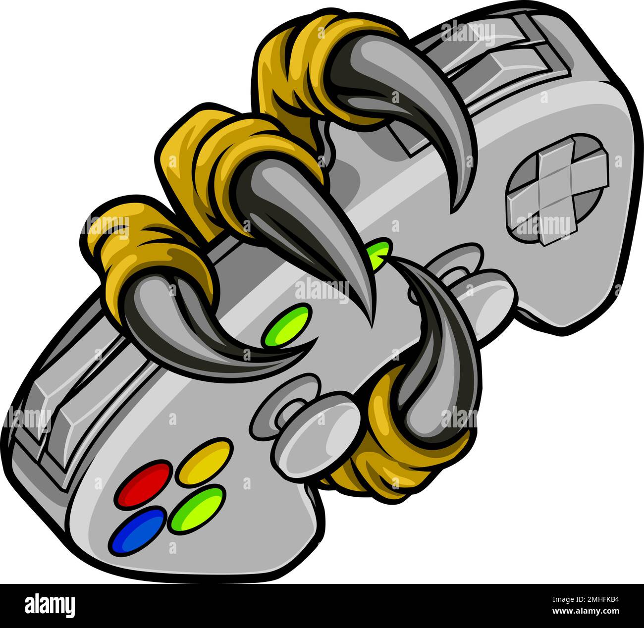 Claw talon video game controller stock vector image art alamy