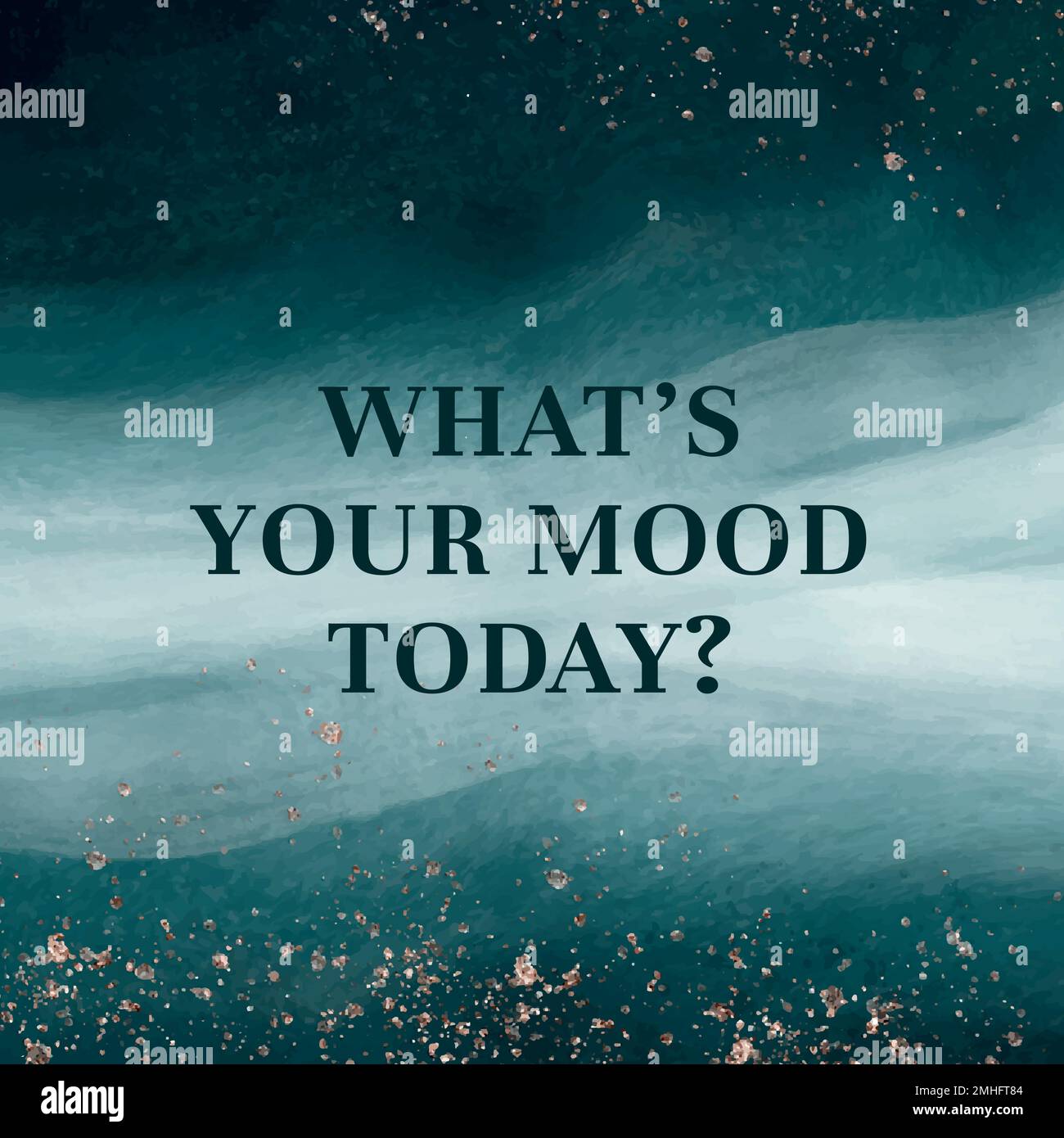 Ocean wave editable template vector what’s your mood today text Stock ...