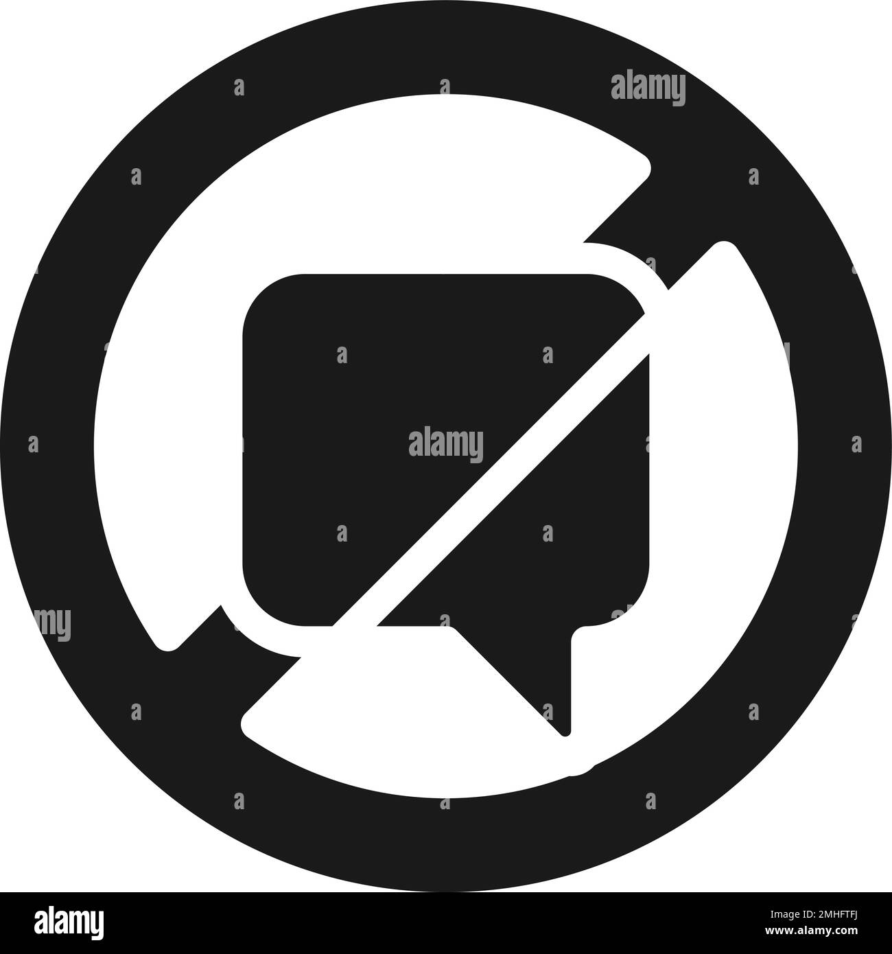 No talking sign black glyph icon Stock Vector Image & Art Alamy