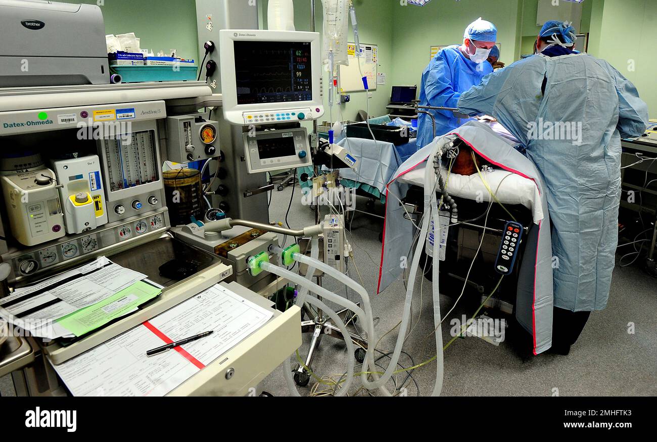 File photo dated 07/04/11 of an operation taking place, as high levels of microplastics have been found in operating theatres by researchers who highlighted the 'astoundingly high' amounts of single-use plastic used in modern surgical procedures. Stock Photo