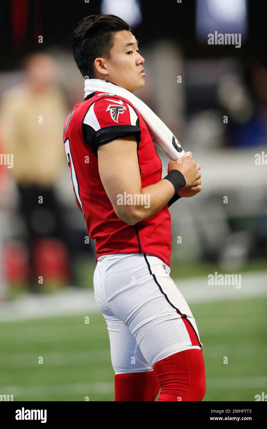 Atlanta Falcons Kicker Younghoe Koo (7) Warsm Up Before An NFL Football ...