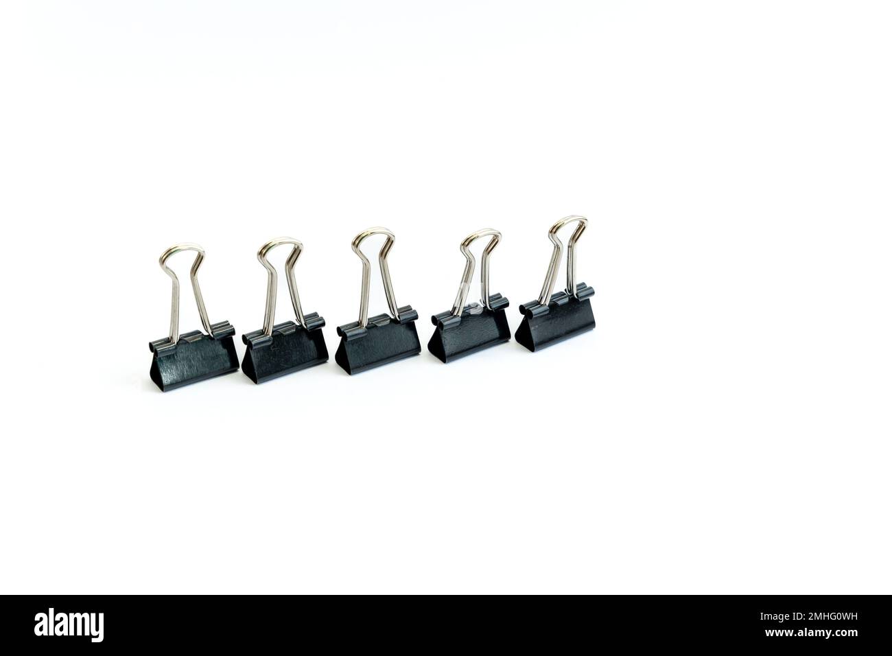 Binder or paper clip or office bind clip, stationery, realistic object