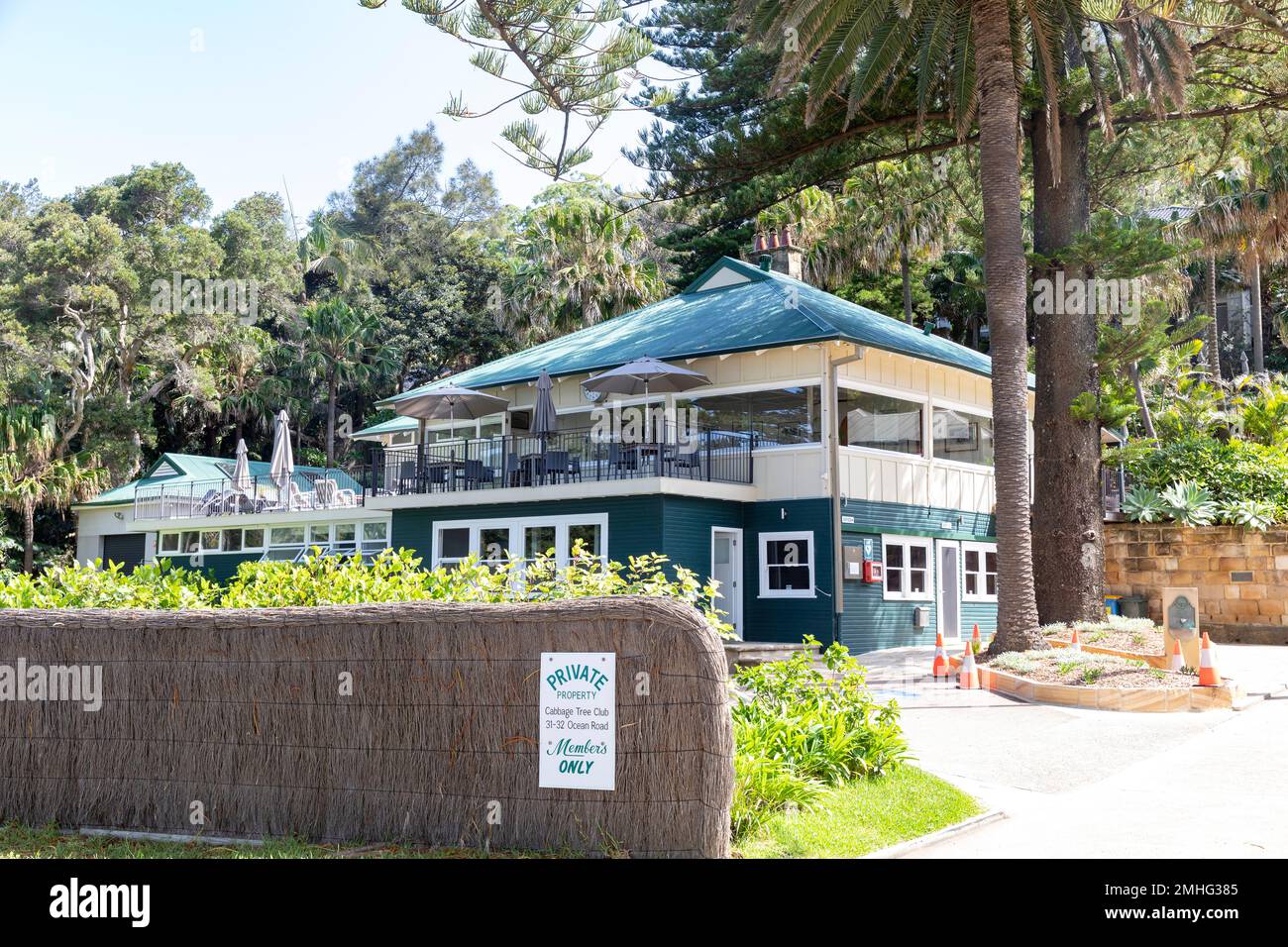 Cabbage Tree club, private property members only club for men, part of