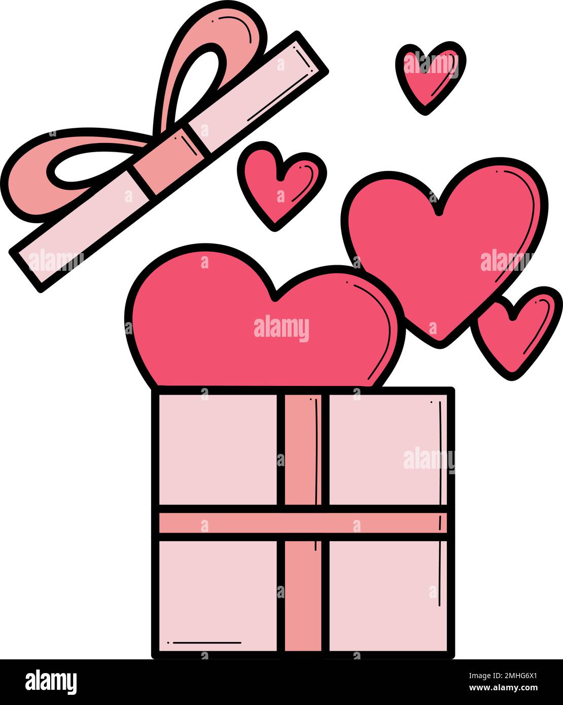 Valentines gifts box Stock Vector Images - Alamy