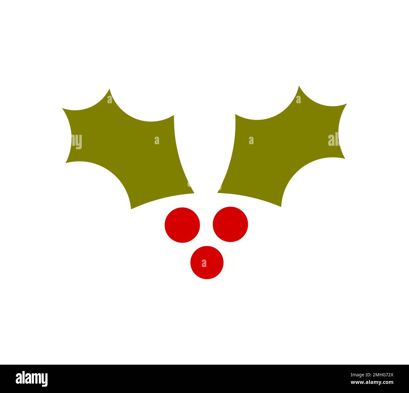 Holly berry Christmas icon. Vector illustration Stock Vector Image ...