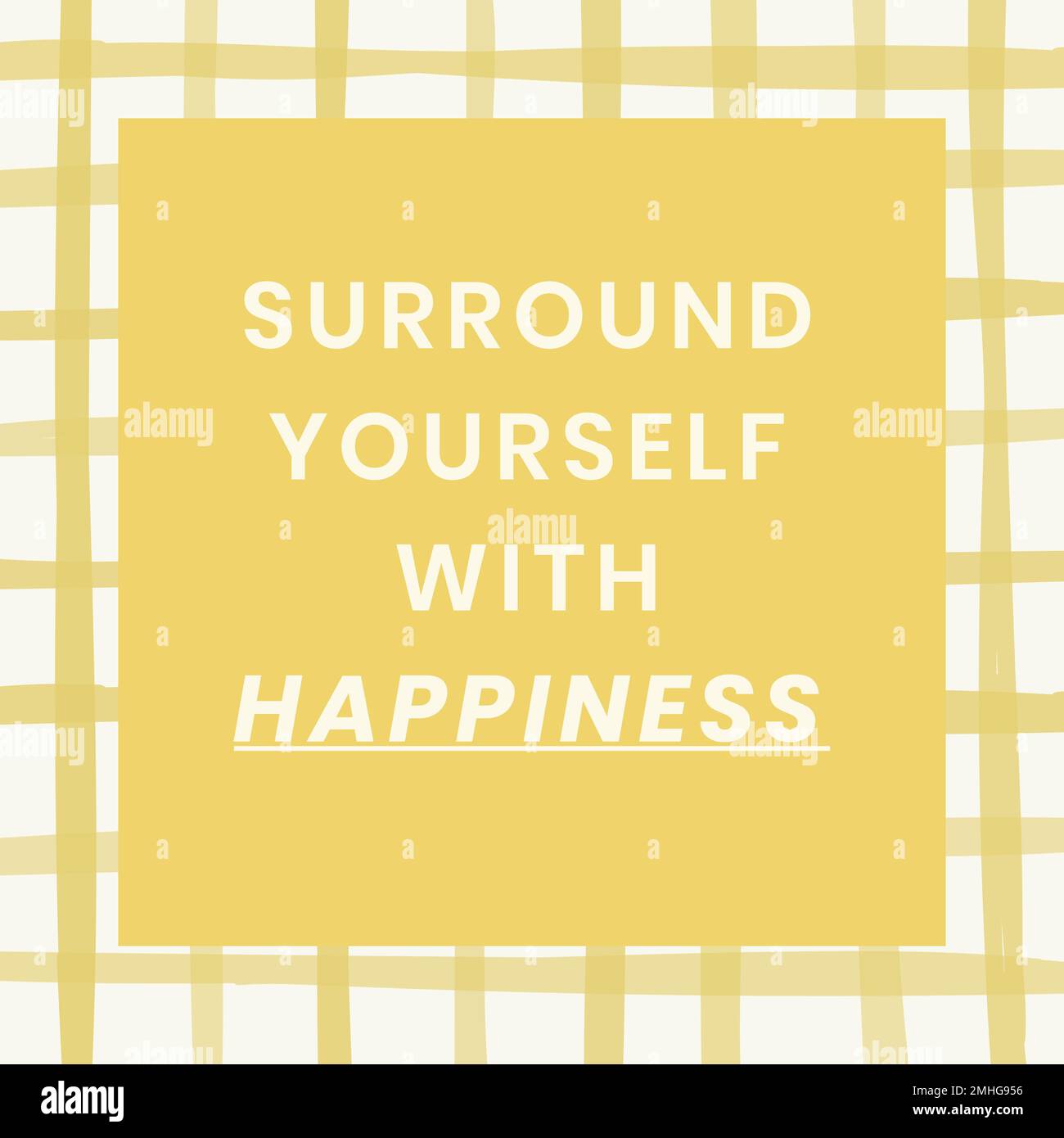 Social media quote template vector on yellow grid with inspirational Social media quote template vector on yellow grid with inspirational