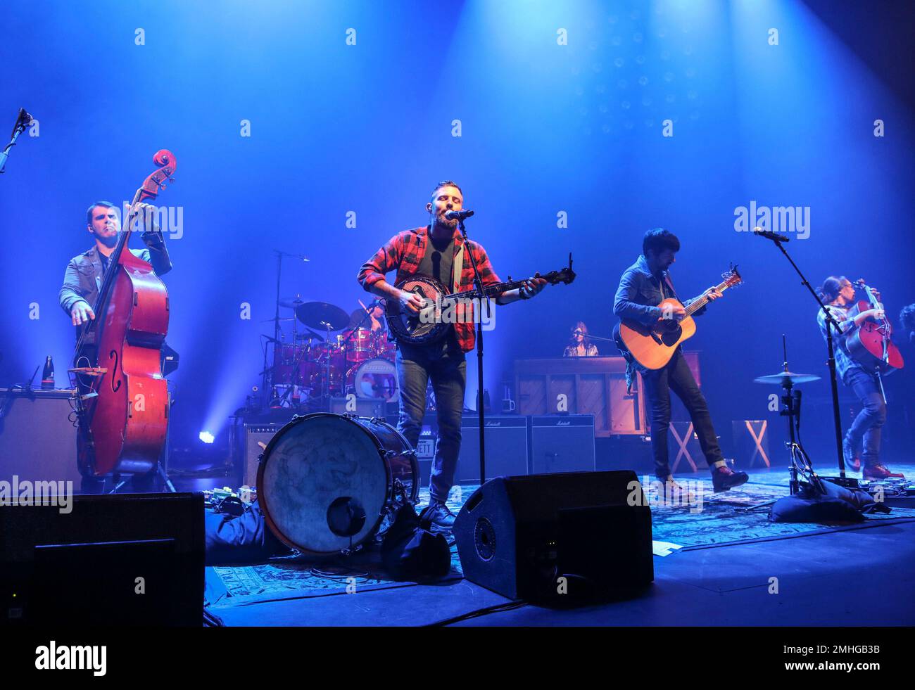 Seth Avett, Scott Avett, Bob Crawford and Joe Kwon with The Avett