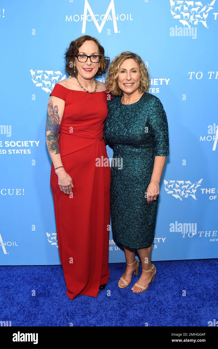 Nicole Paquette and Kitty Block walk the red carpet at the Humane Society of the United States To the Rescue New York Gala on Friday Nov. 15 2019 in New York. In