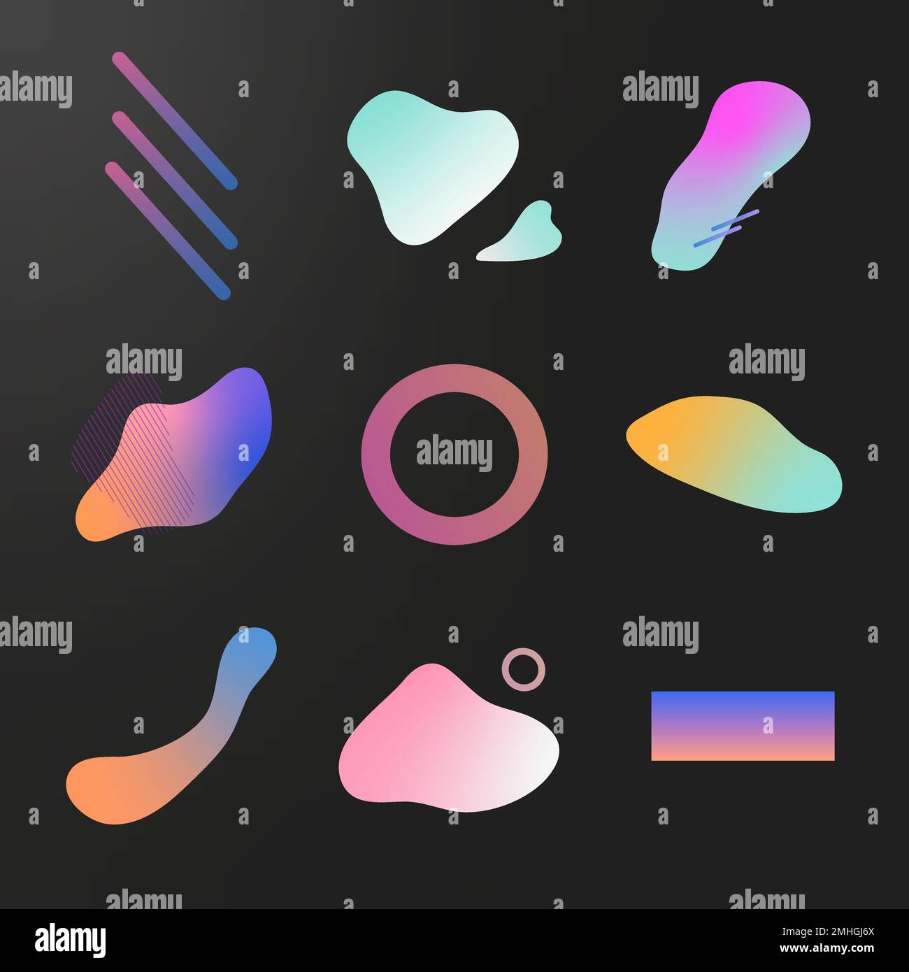 Colorful gradient collection vector Stock Vector