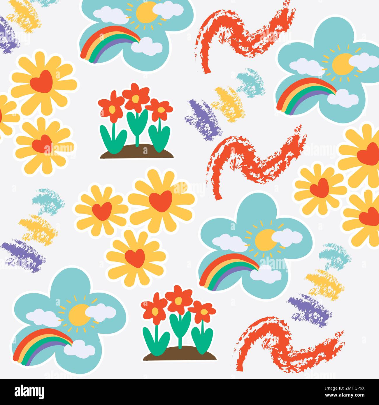 Cute summer patterned background vector Stock Vector Image & Art - Alamy
