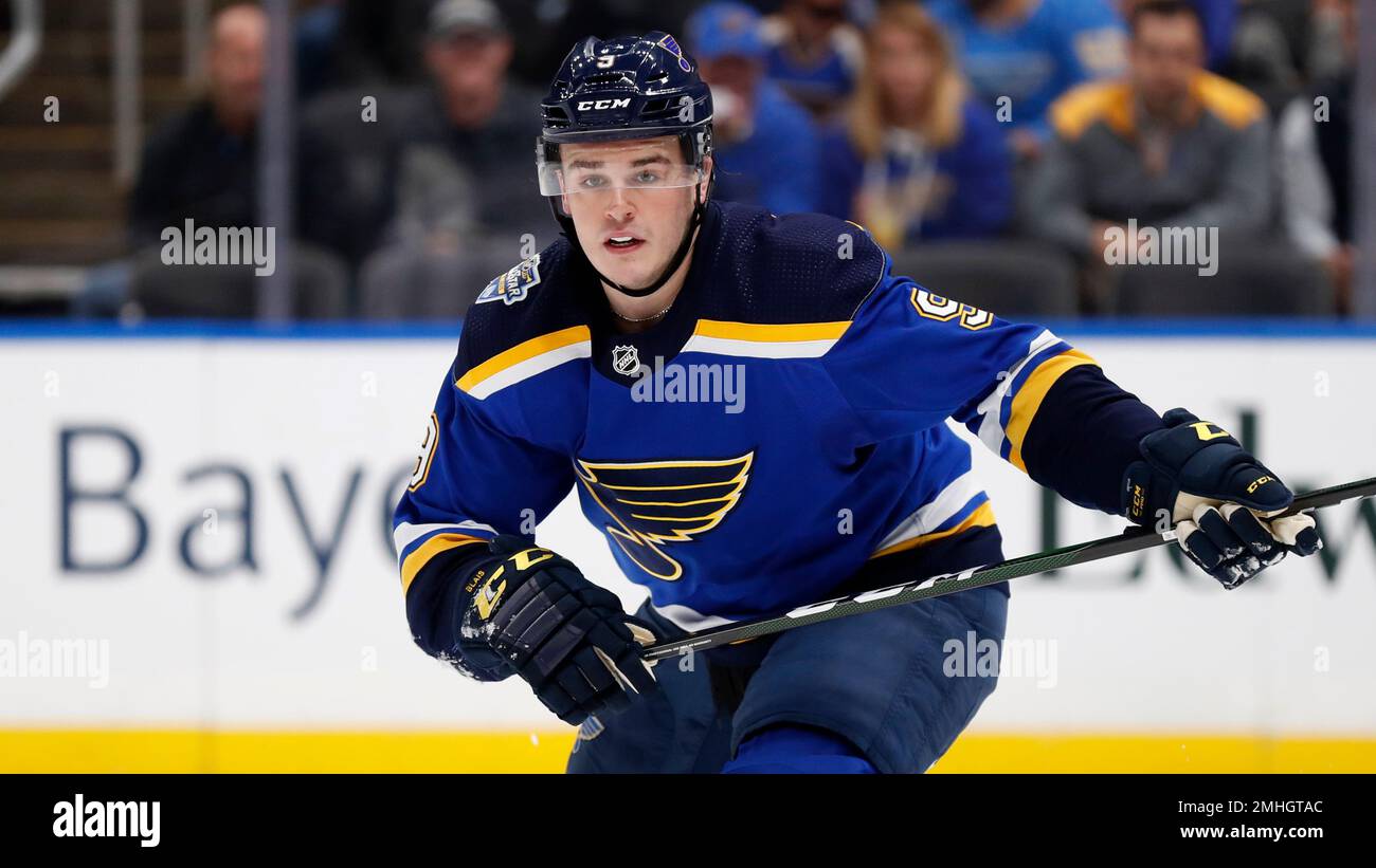St. Louis Blues' Sammy Blais skates during the first period of an NHL