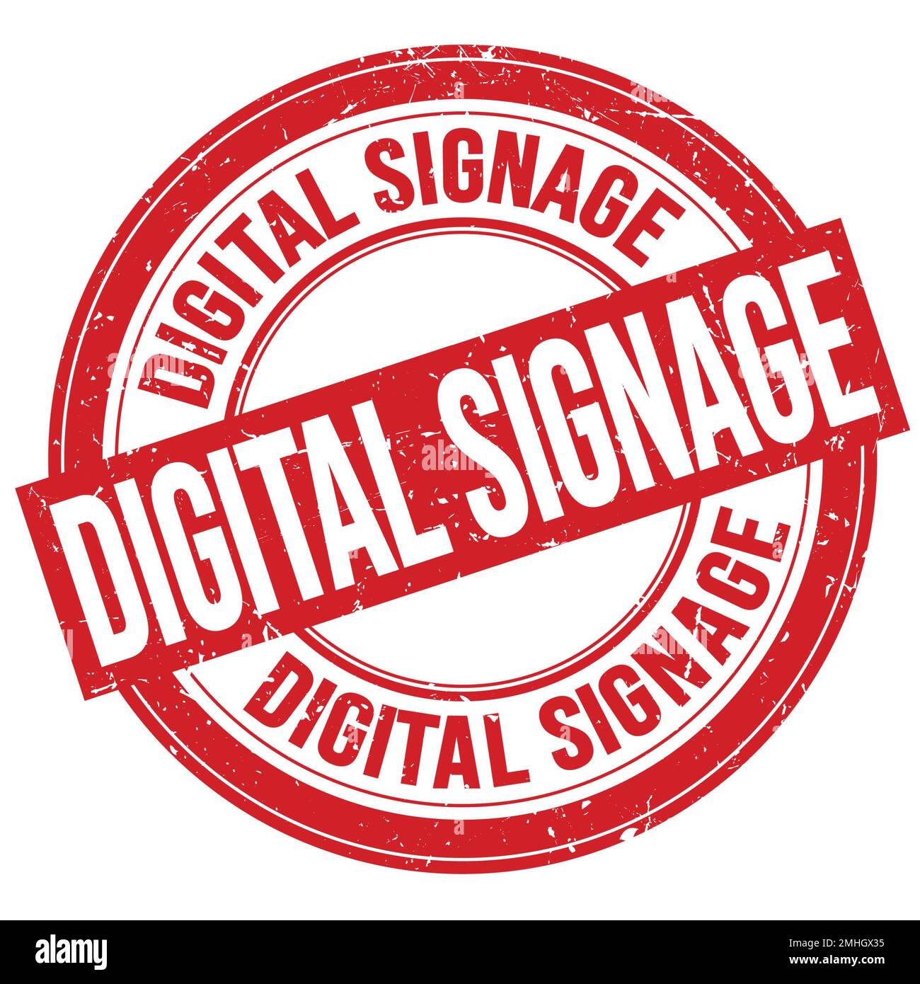 DIGITAL SIGNAGE text written on red round grungy stamp sign Stock Photo ...