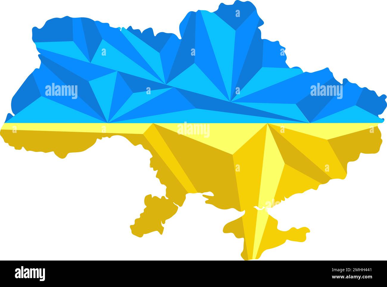 Ukraine polygonal map hires stock photography and images Alamy