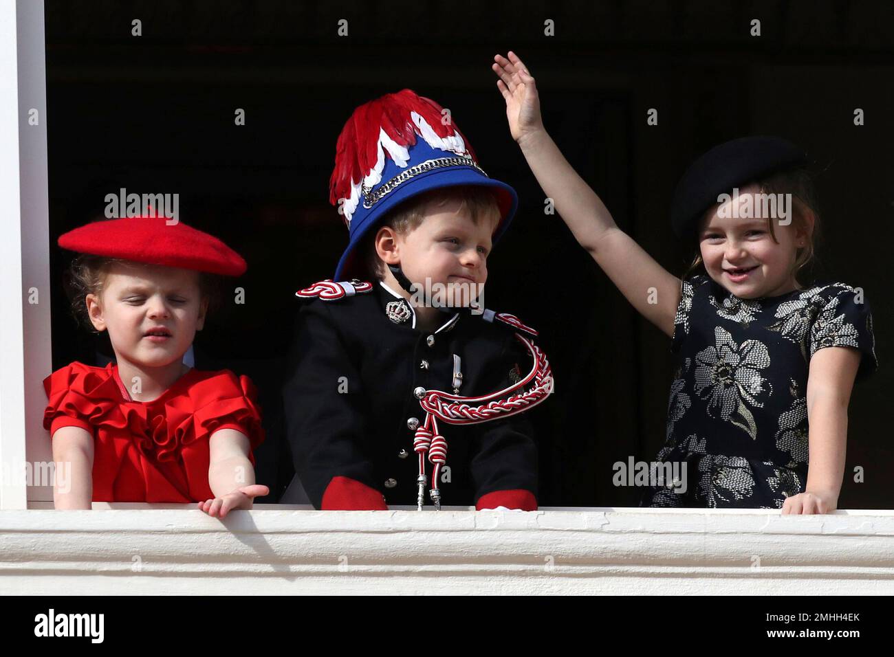 Princess Gabriella, from left, and Prince Jacques during the ceremonies