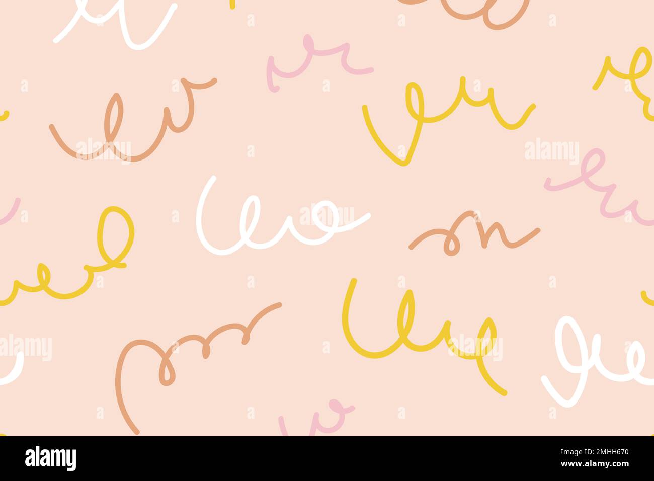 Background seamless pattern vector with cute doodle Stock Vector