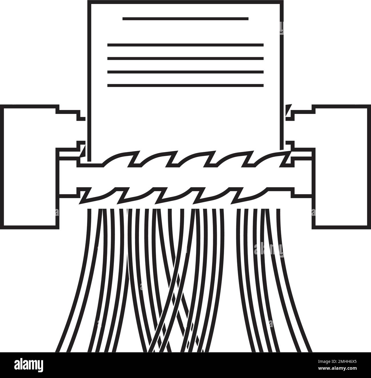 Shredder Machine Icon.vector illustration logo design Stock Vector