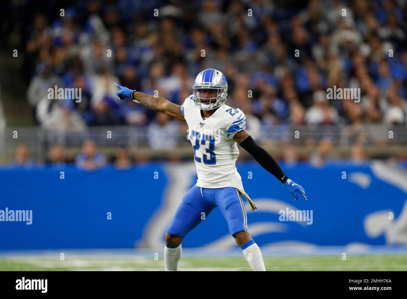 Detroit Lions cornerback Darius Slay plays against the Dallas Cowboys