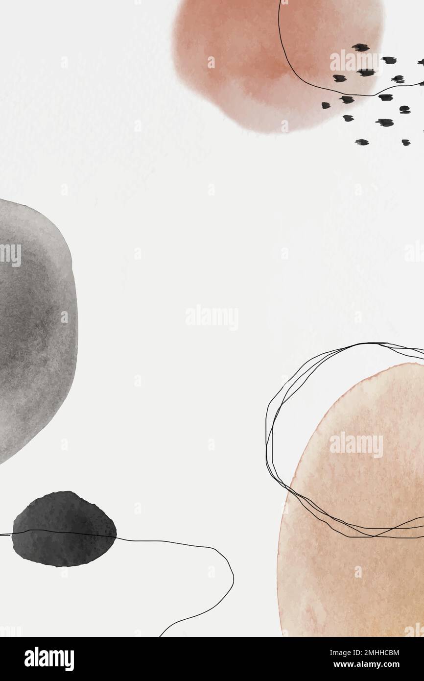 Earth tone abstract patterned social template vector Stock Vector
