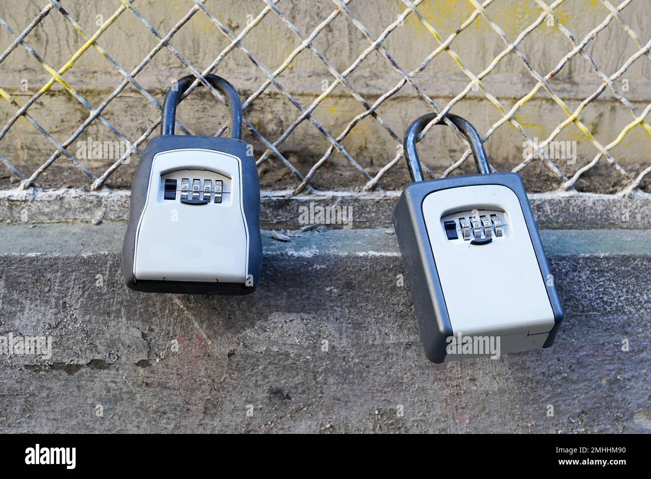 Apartment door wall bracket for rent with safe key lock box Wall Mount security Stock Photo Alamy