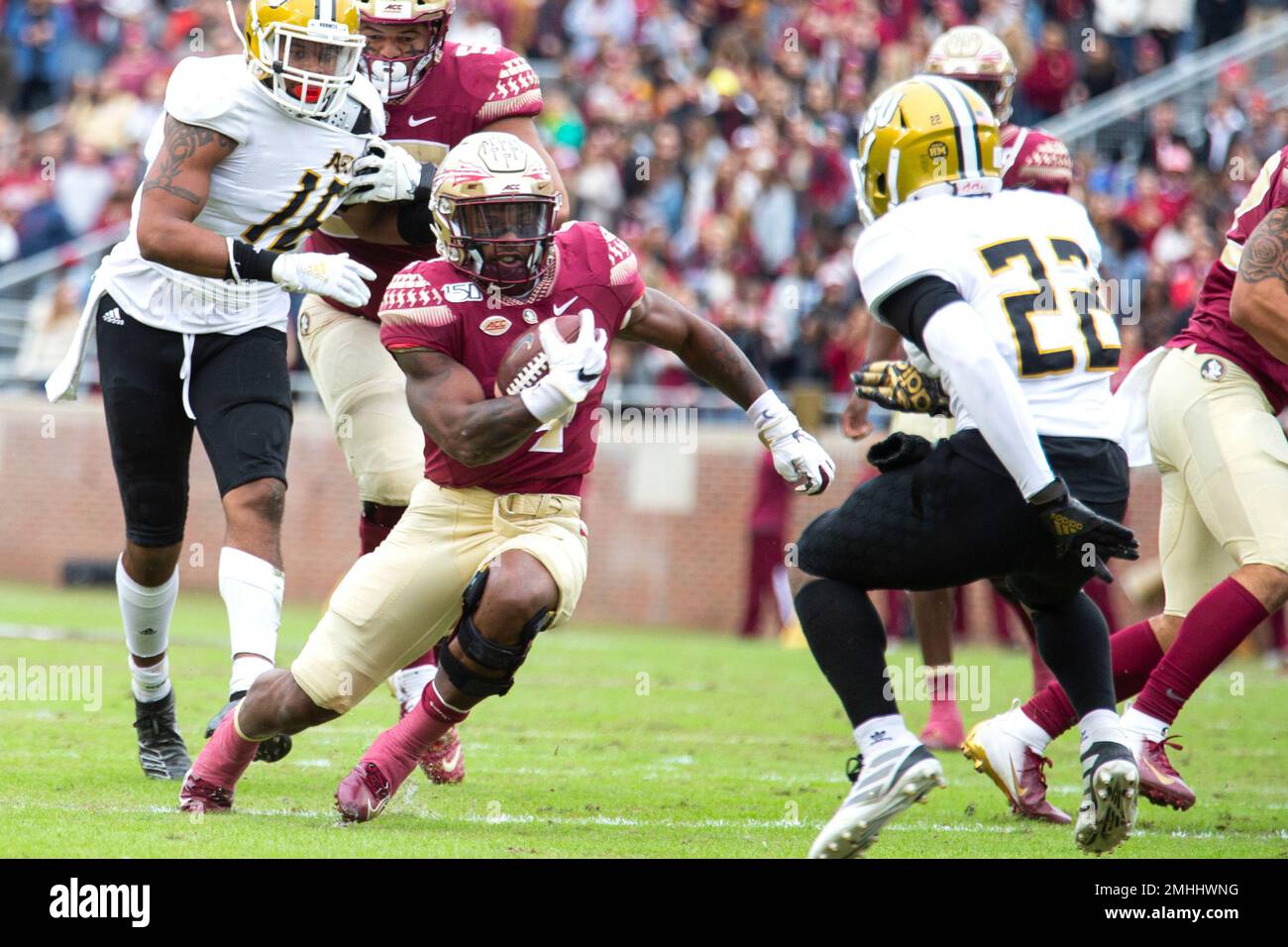 Florida State running back Khalan Laborn cuts back against Alabama ...