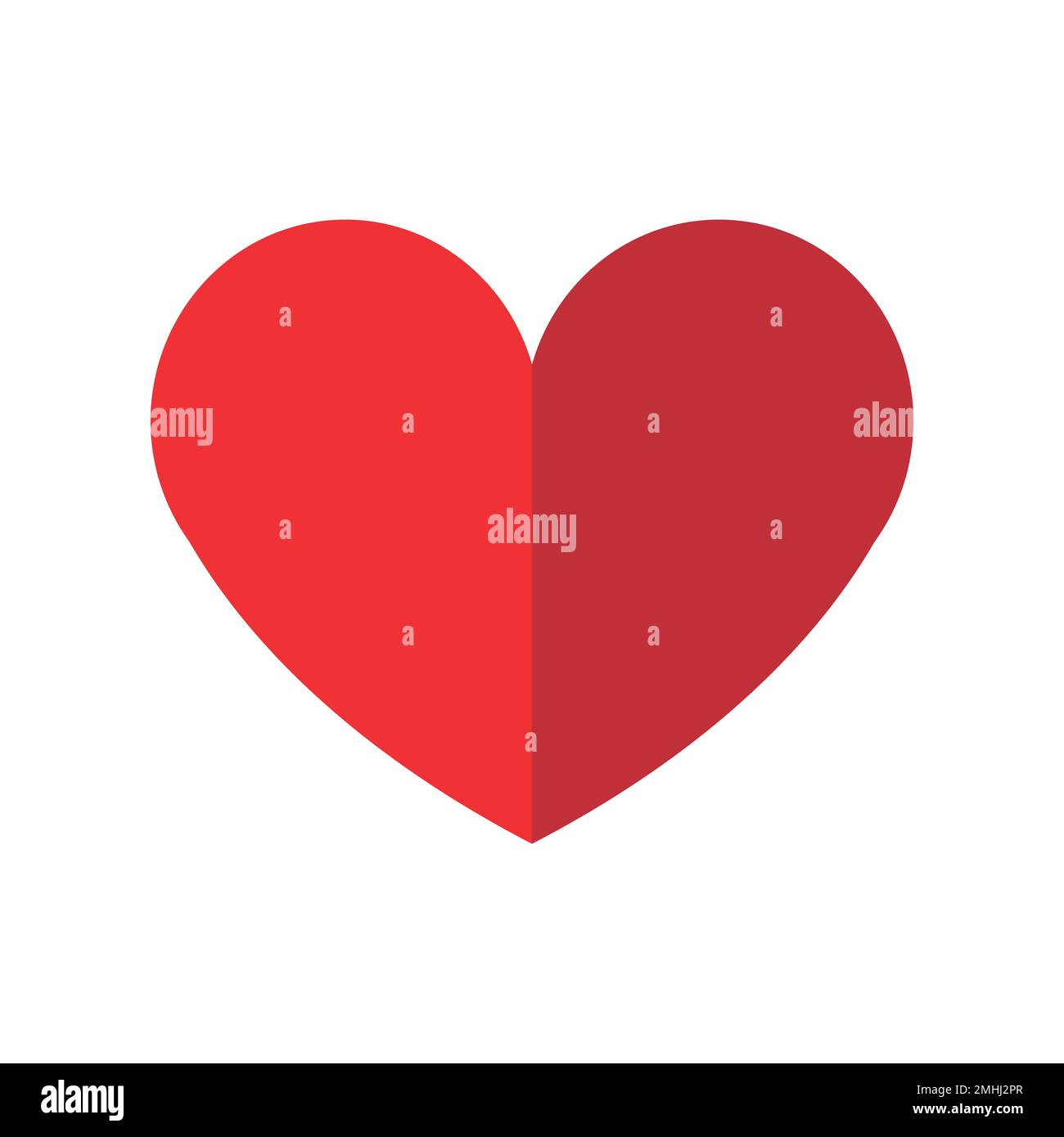 Vector flat heart isolated on white background Stock Vector Image & Art ...