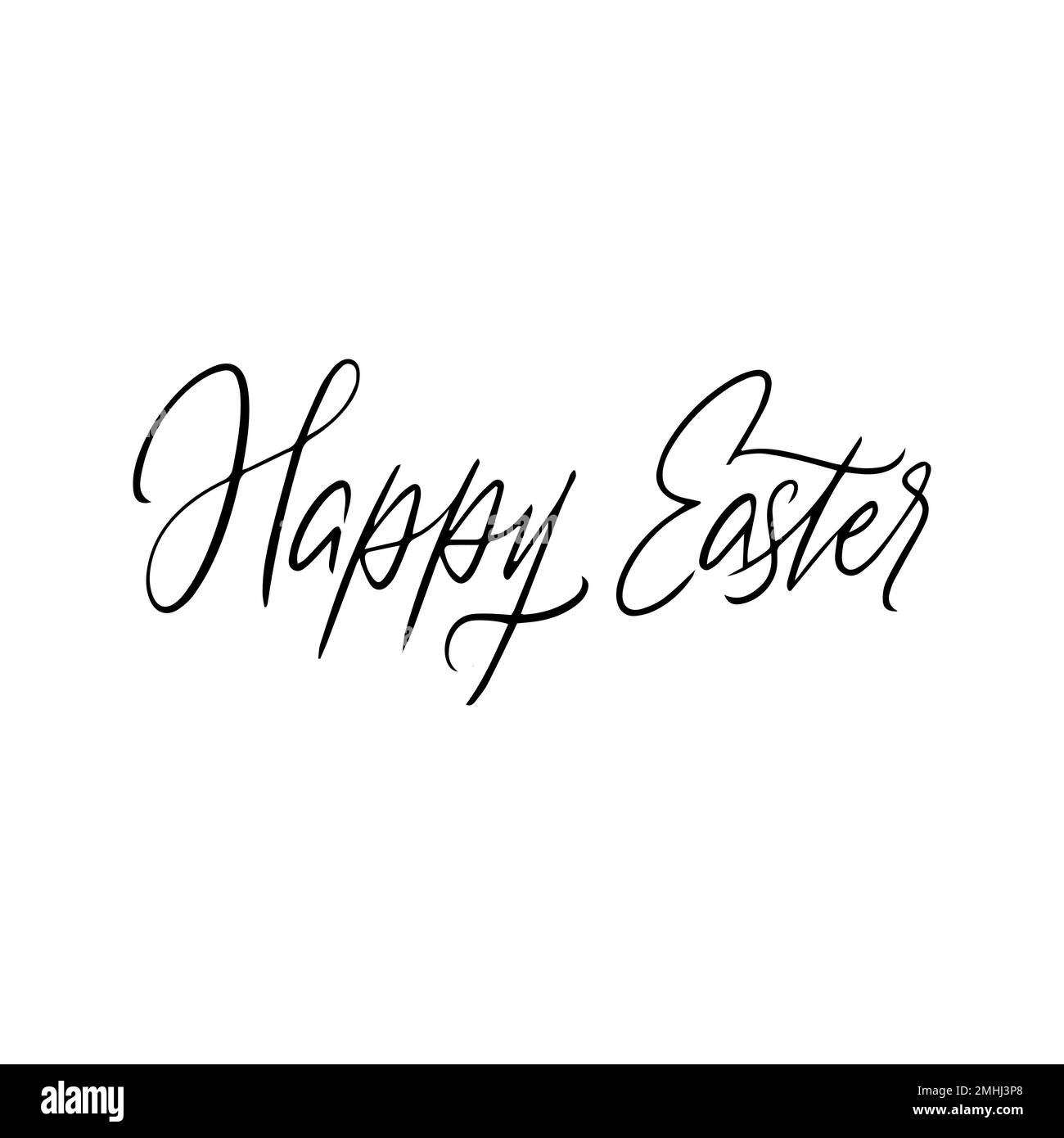 Happy Easter Handwritten Isolated Lettering Stock Vector