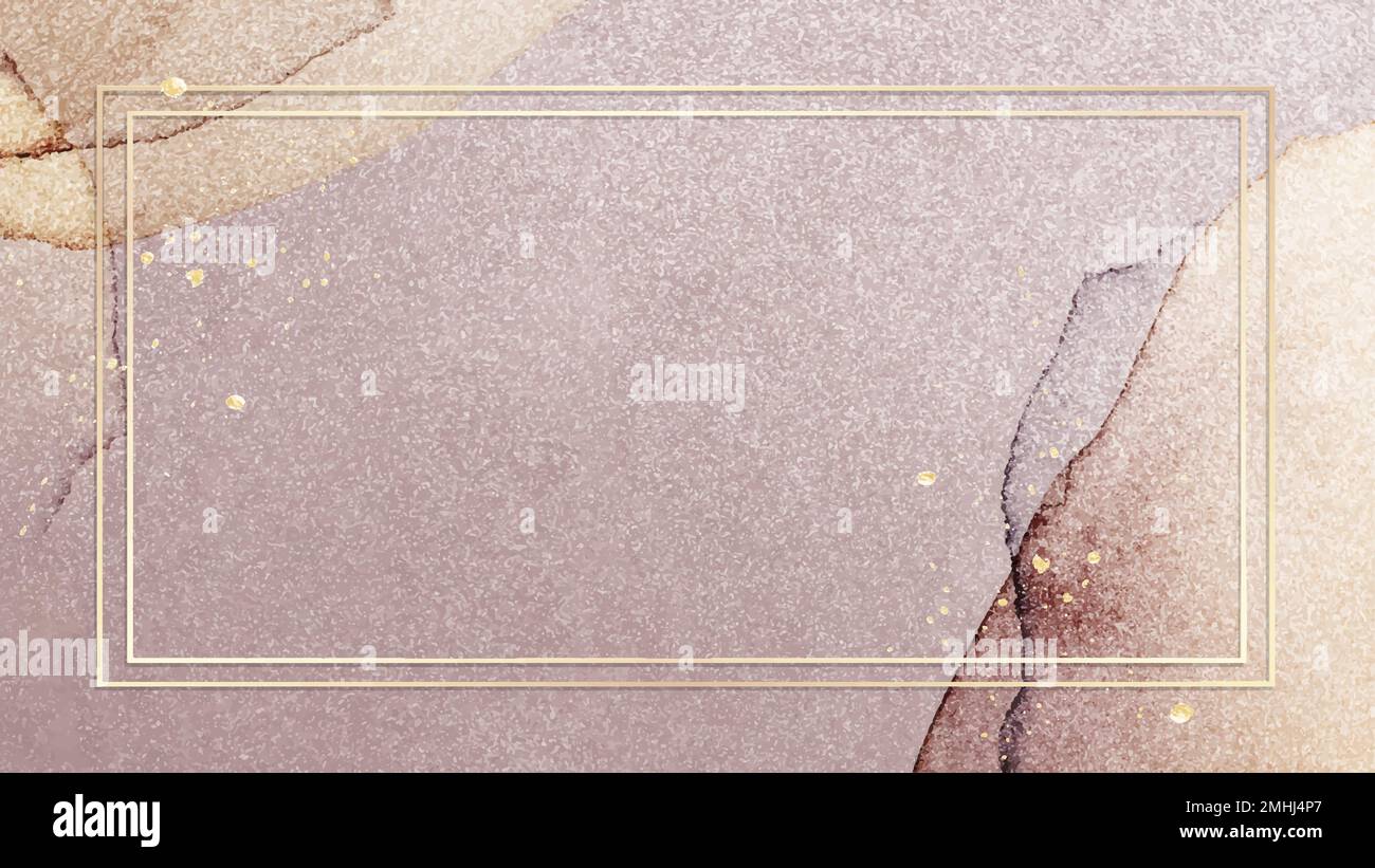 Gold frame on pink glitter background vector Stock Vector Image & Art