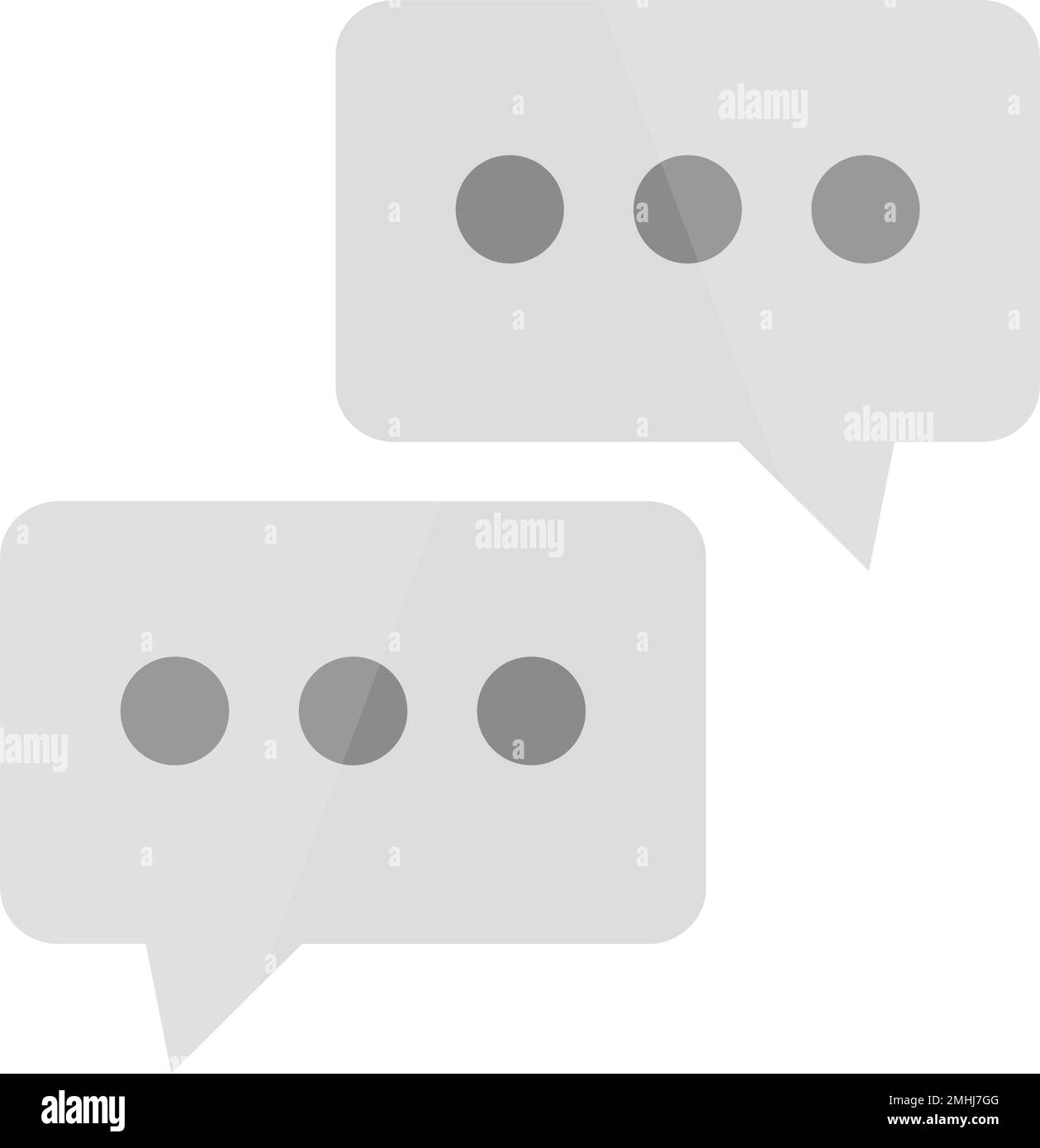 Conversation Icon. Dialogue. two speech bubble icons. Editable vector. Stock Vector