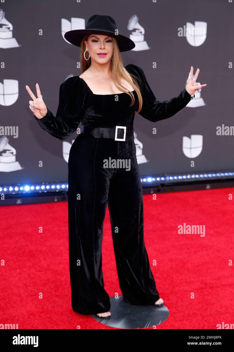 Olga Tanon arrives at the 20th Latin Grammy Awards on Thursday, Nov. 14