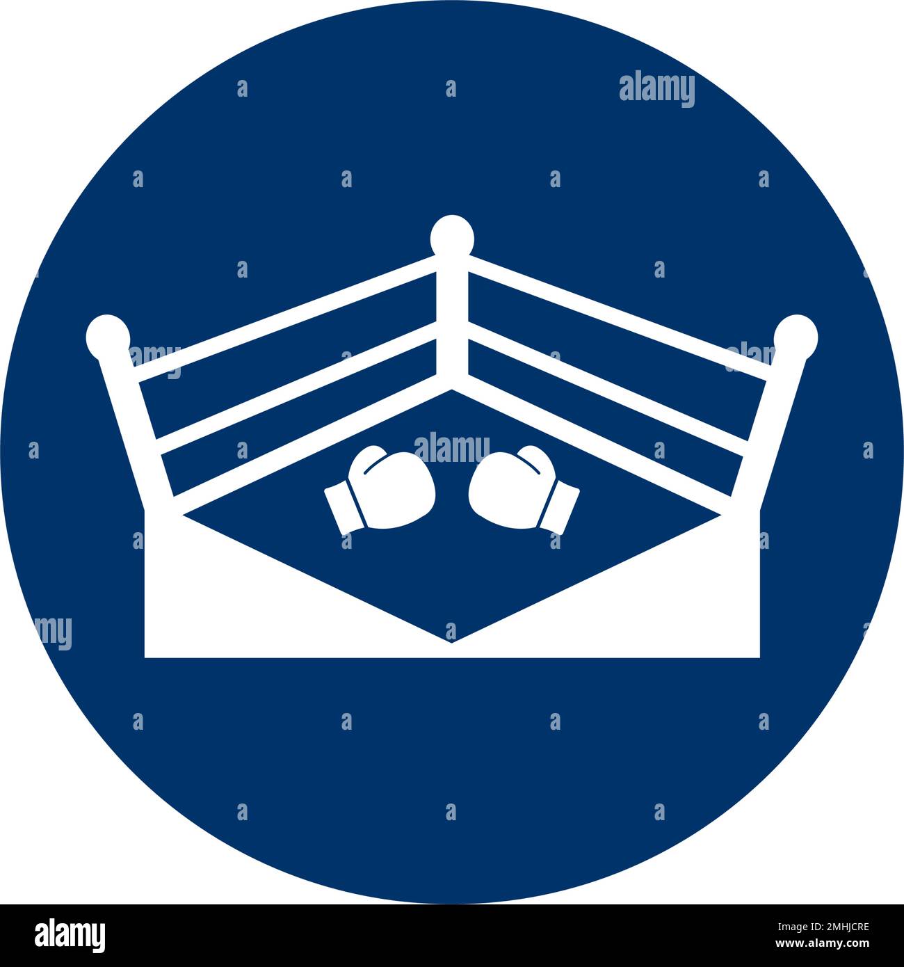 boxing ring logo vector illustration design template Stock Vector Image