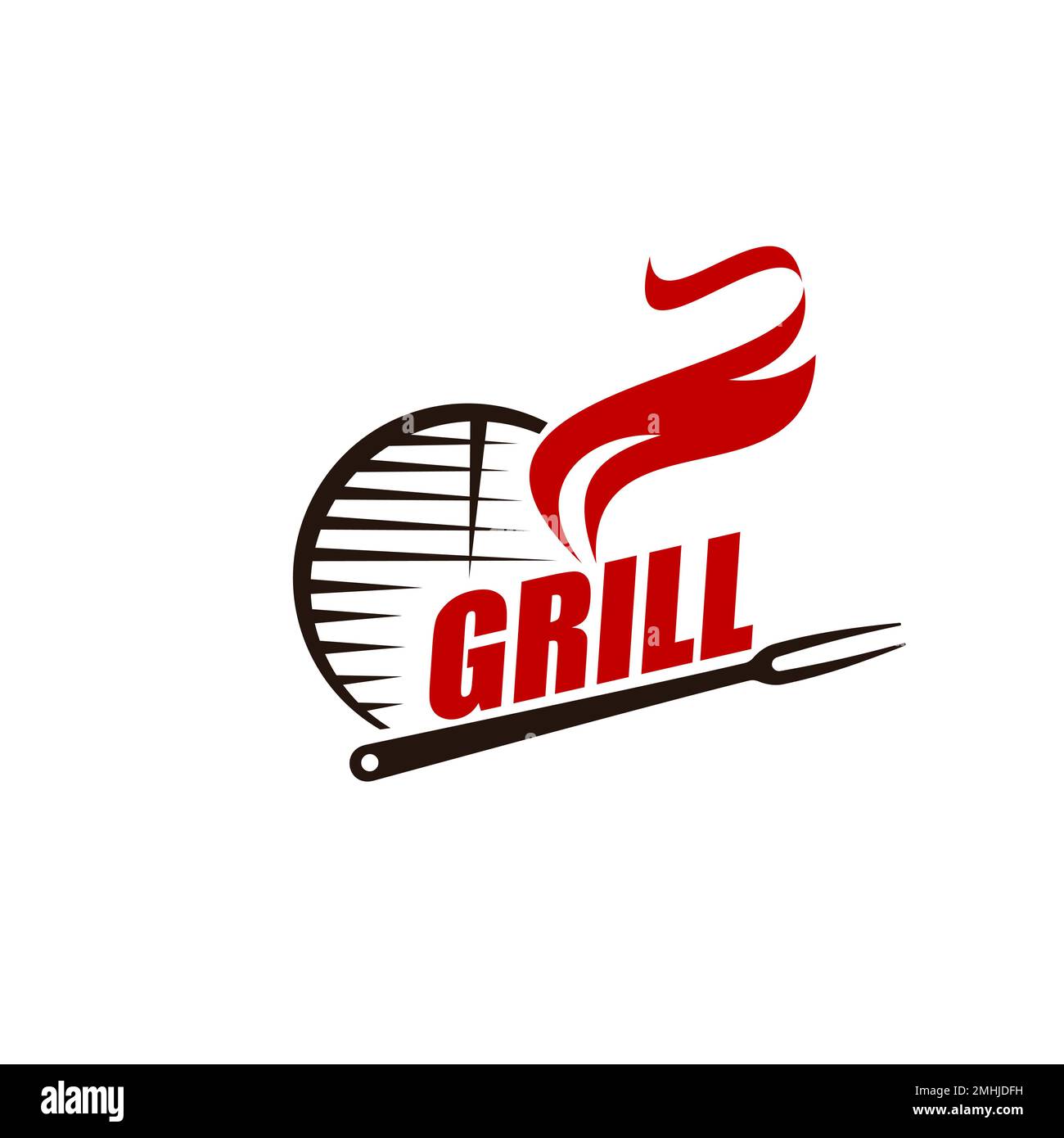 Grill and barbeque symbol. Butchery shop, BBQ bar, steakhouse or