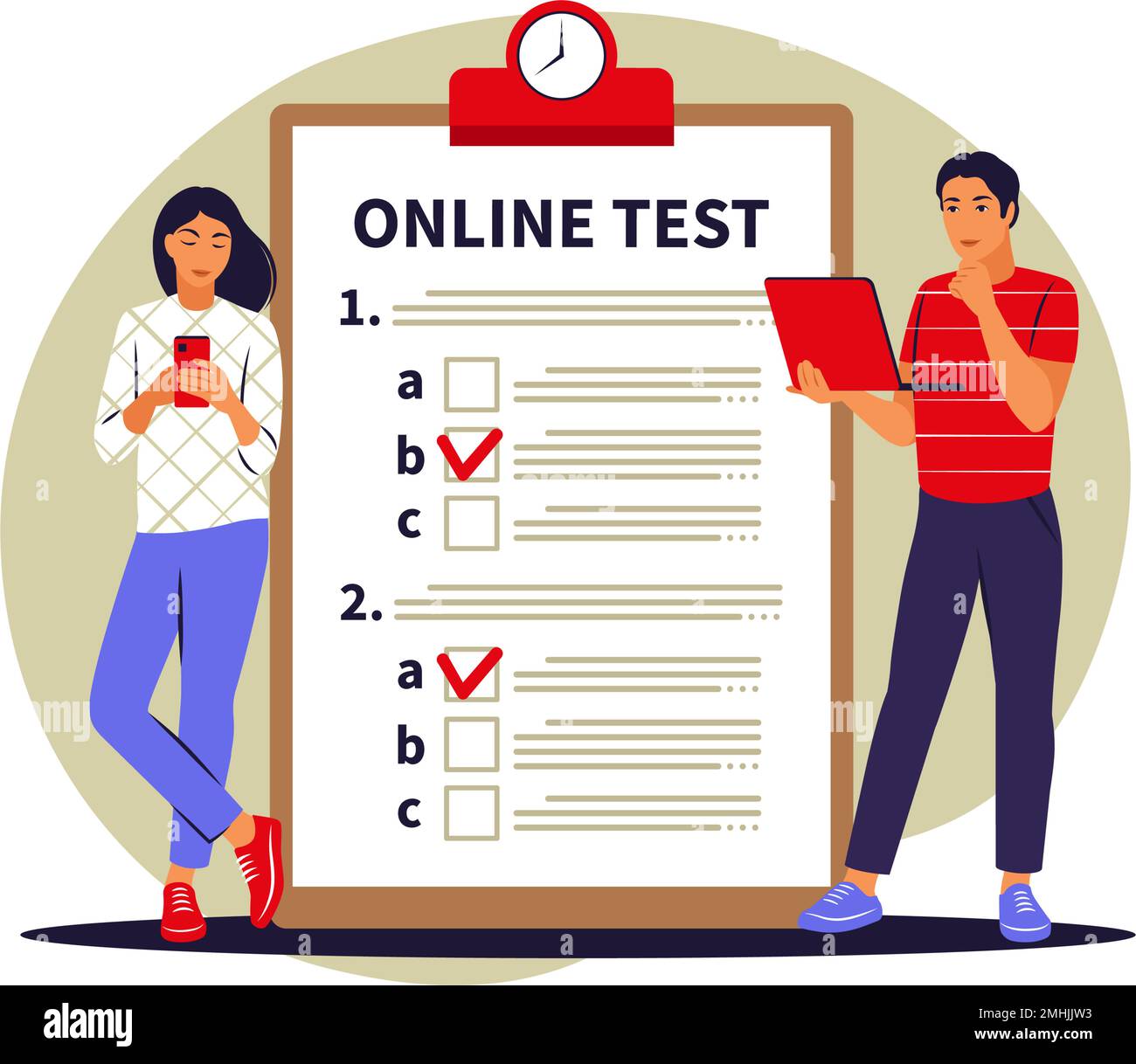 Test Elearning Images Concept online testing, e-learning, examination on computer or phone ...