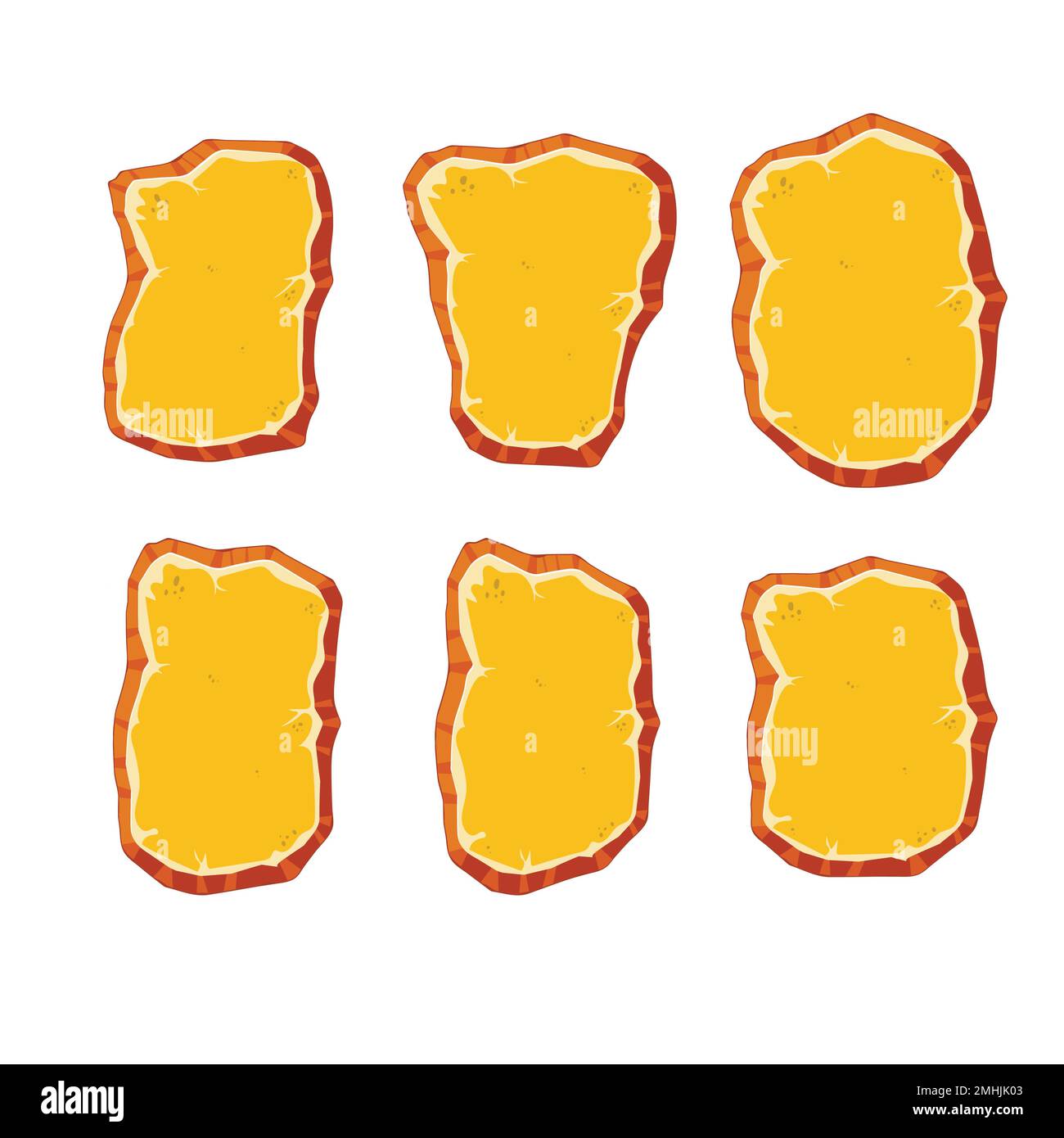 Golden stones set Stock Vector