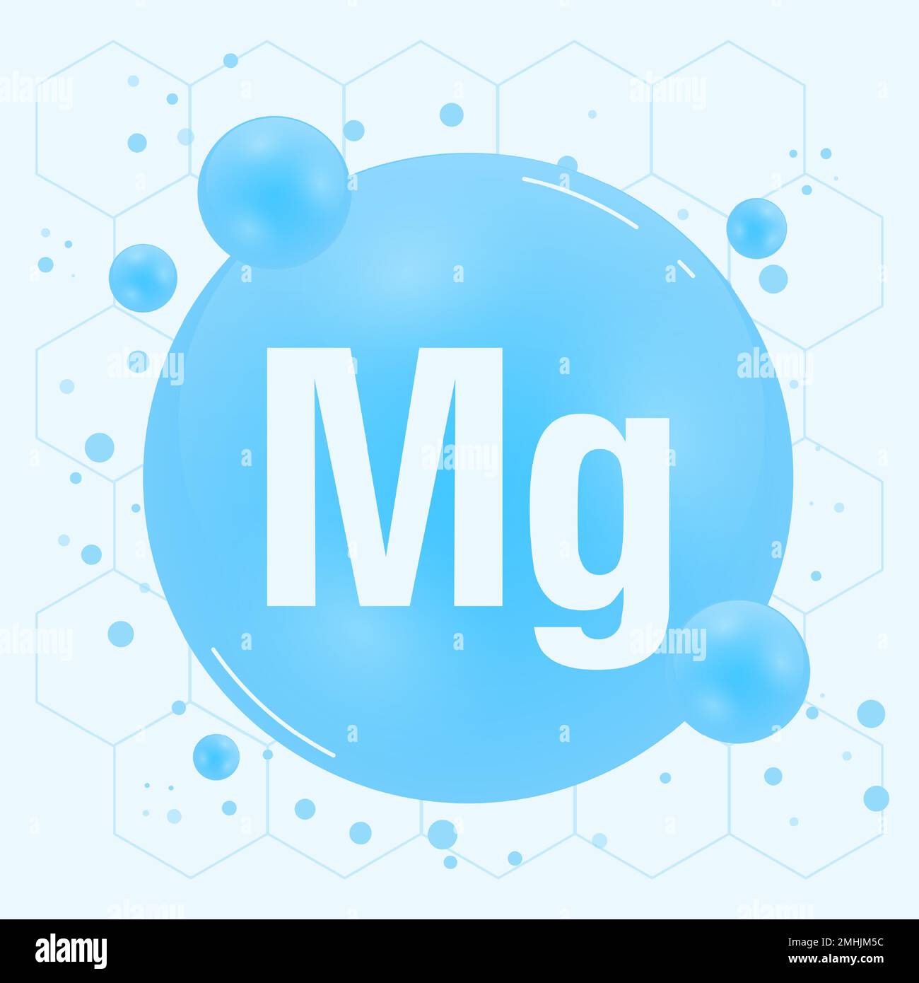 Magnesium, Mg minerals for health. Mineral vitamin complex. Medical and