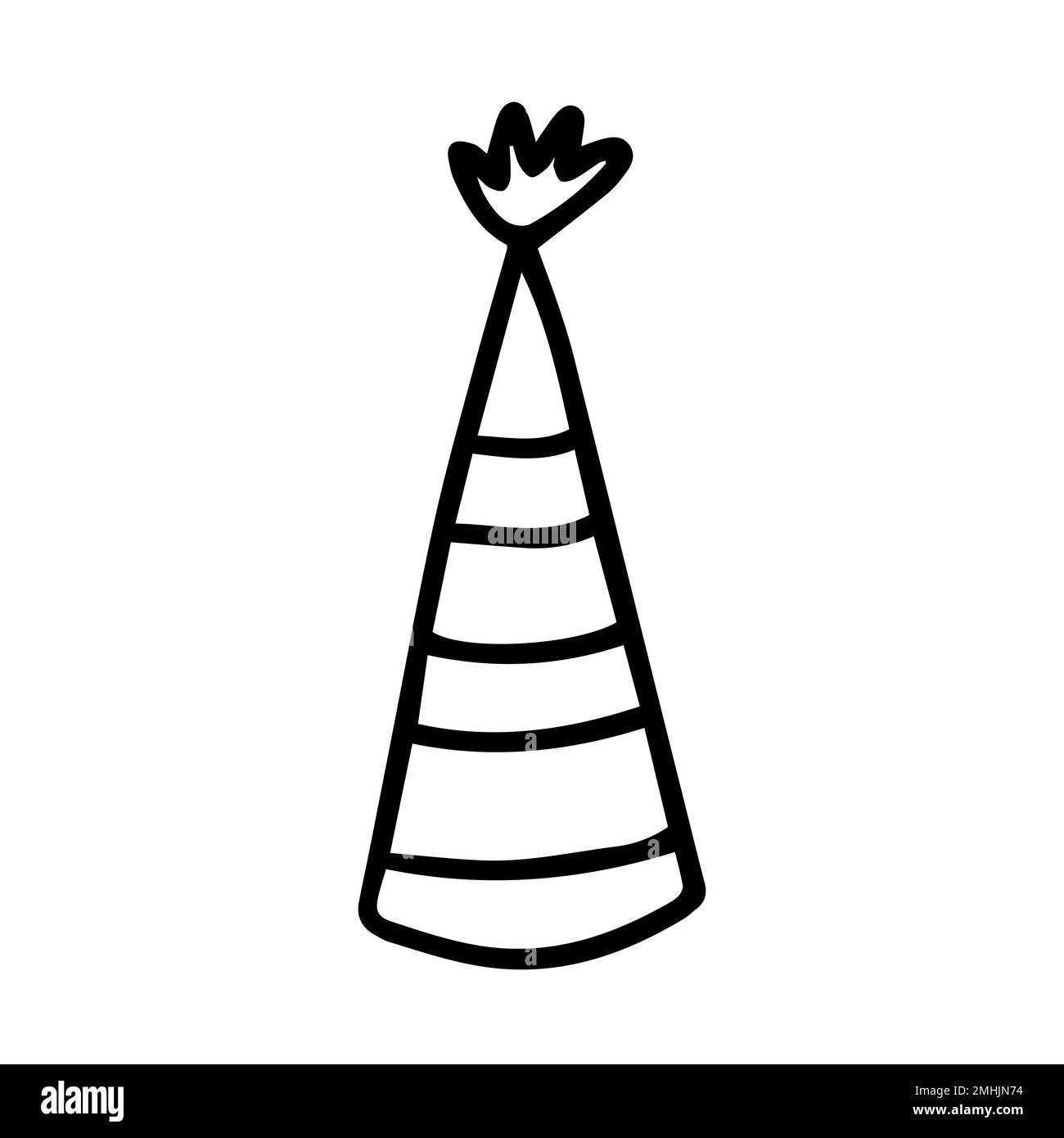 Doodle party hat illustration Stock Vector Image & Art - Alamy