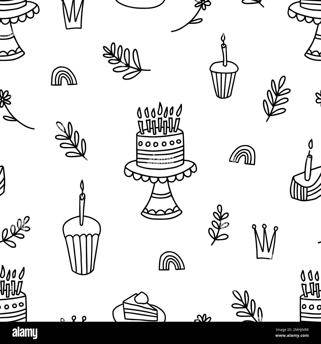 Happy birthday pattern Stock Vector