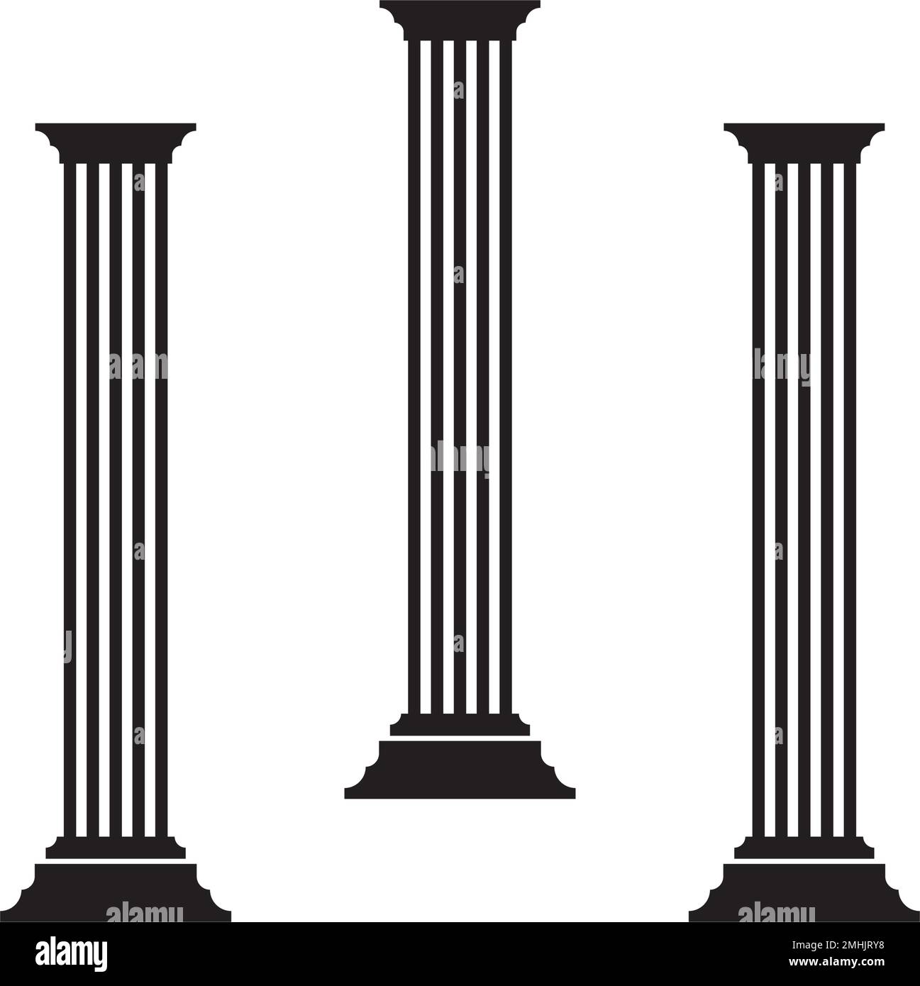 column Logo. vector illustration template design Stock Vector