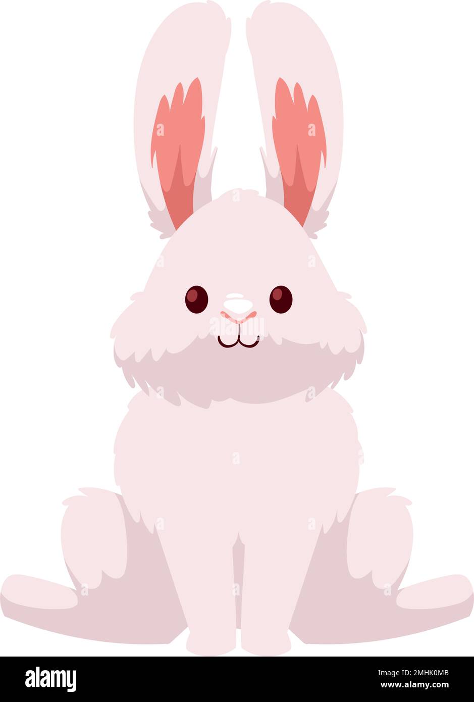 cute rabbit seated Stock Vector Image & Art - Alamy
