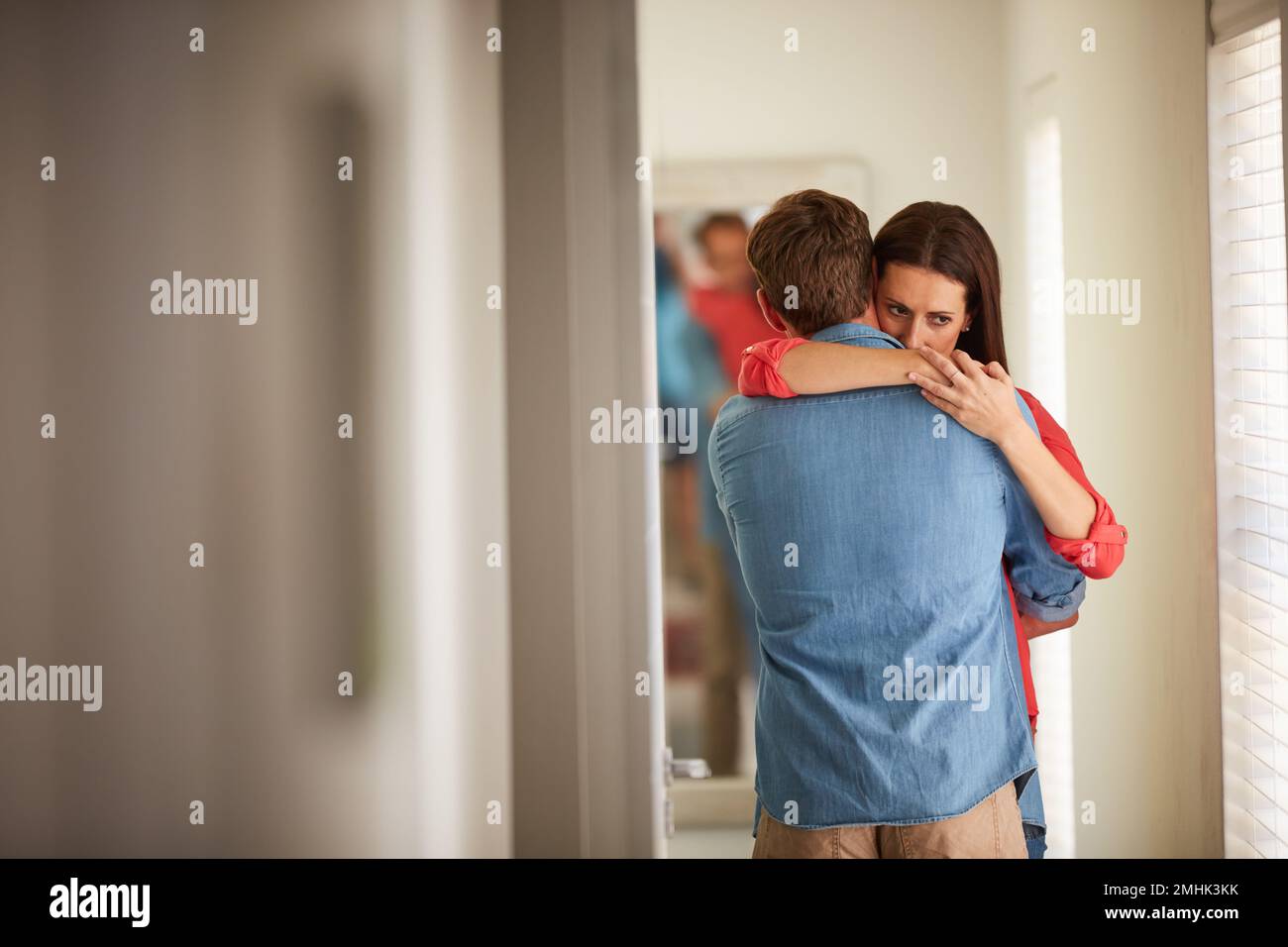 There to offer comfort and support for each other. a man consoling his