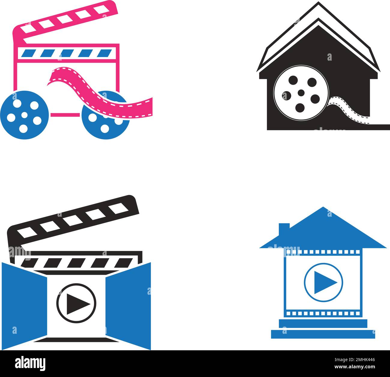 production house or film industry logo. vector illustration design template. Stock Vector