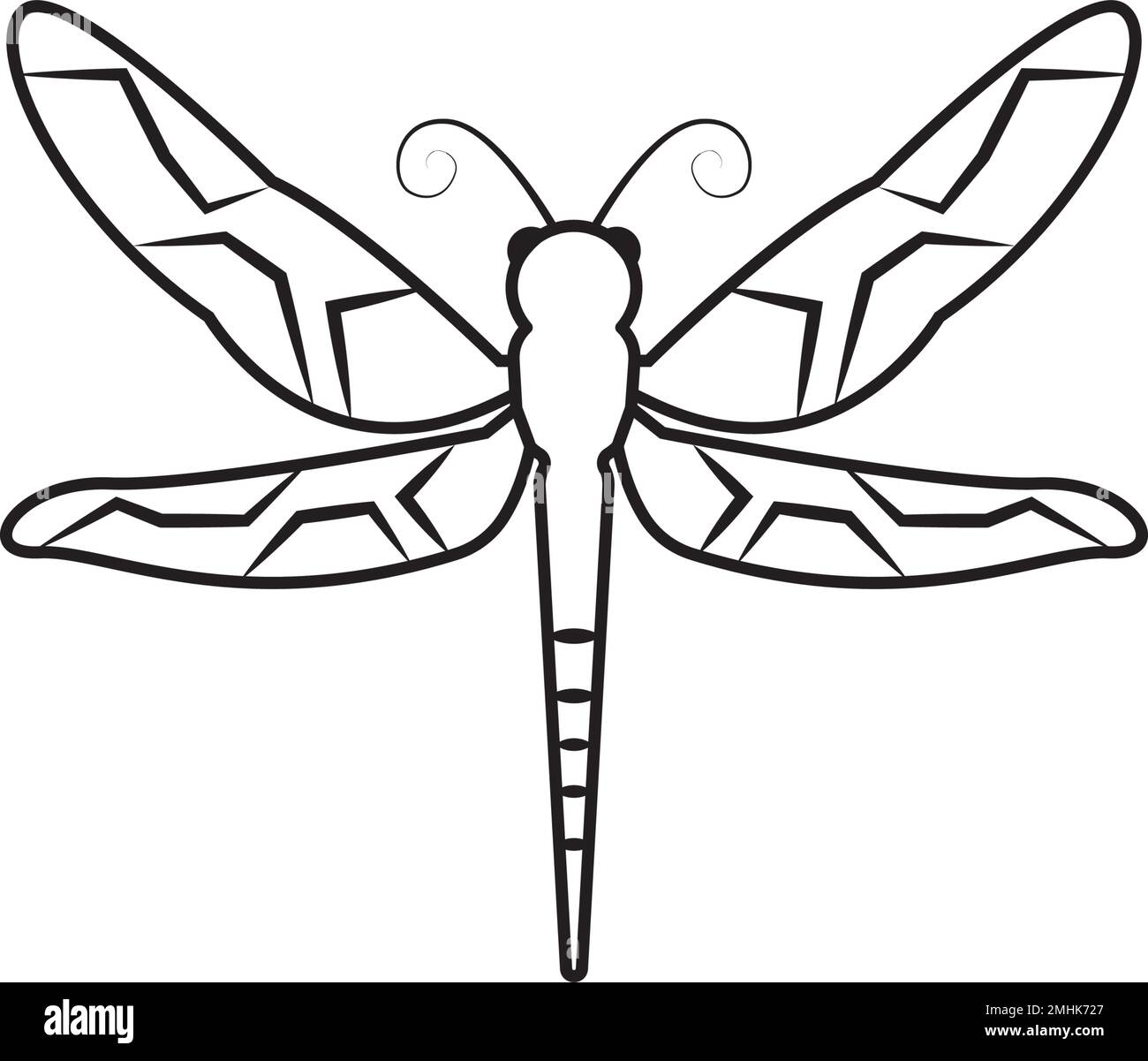 dragonfly vector icon,illustration simple design Stock Vector