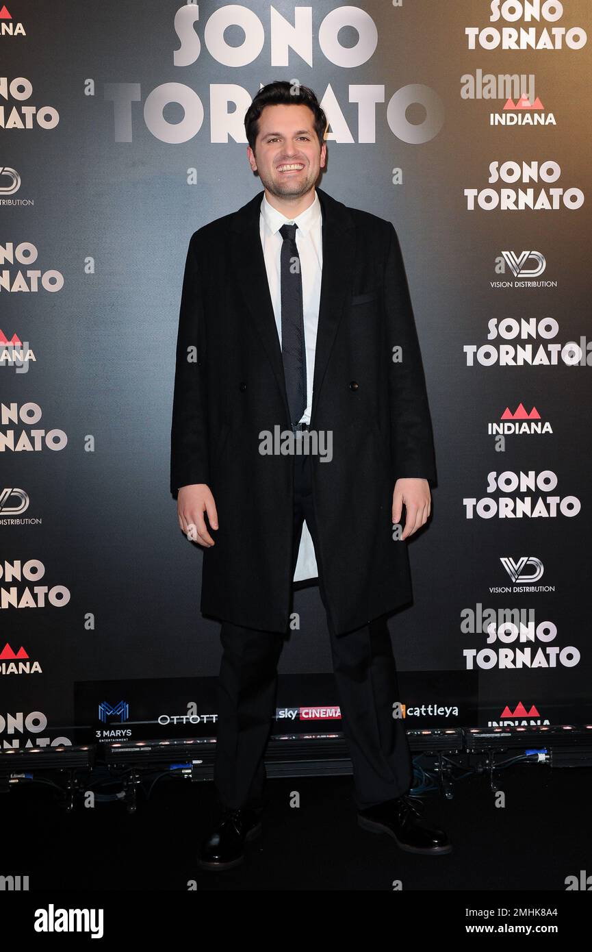 Italian actor Frank Matano attend the preview of Sono Tornato movie. Rome  (Italy), January 29th, 2018. (Photo by Marilla Sicilia/Mondadori  Portfolio/Sipa USA Stock Photo - Alamy