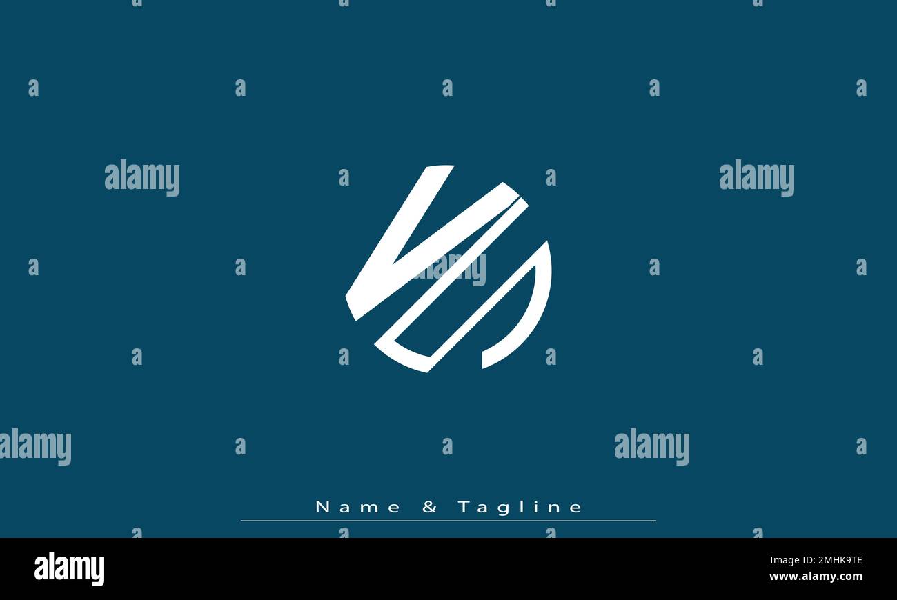 Alphabet letters Initials Monogram logo VS , SV Stock Vector