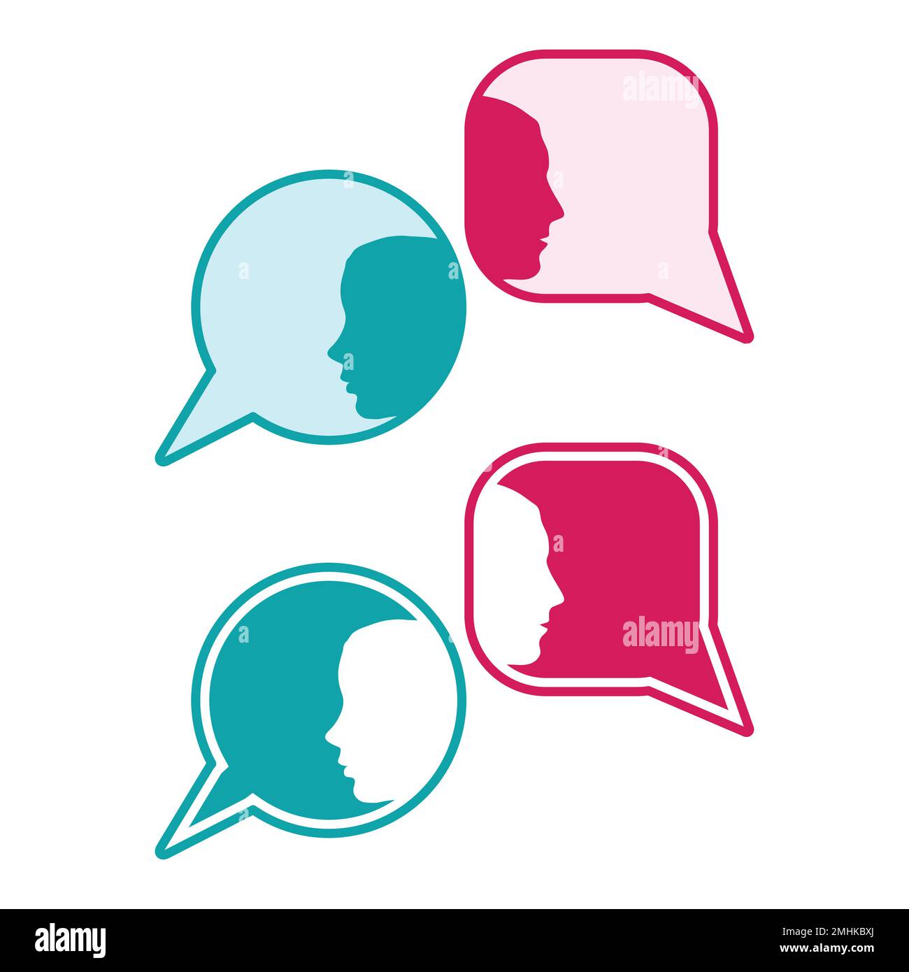 Speech bubbles outline Stock Vector Image & Art - Alamy