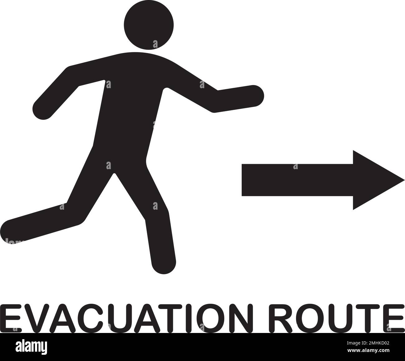 Evacuation Route icon.vector illustration symbol design. Stock Vector