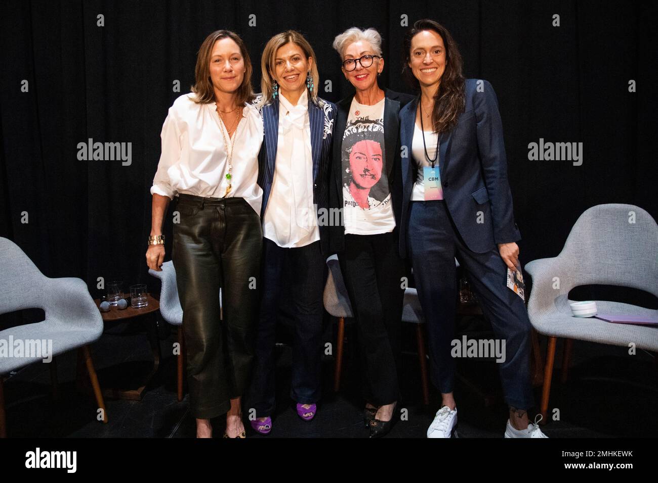 Gregg Renfrew, from left, Vasiliki Petrou, Jane Wurwand, and Courtney