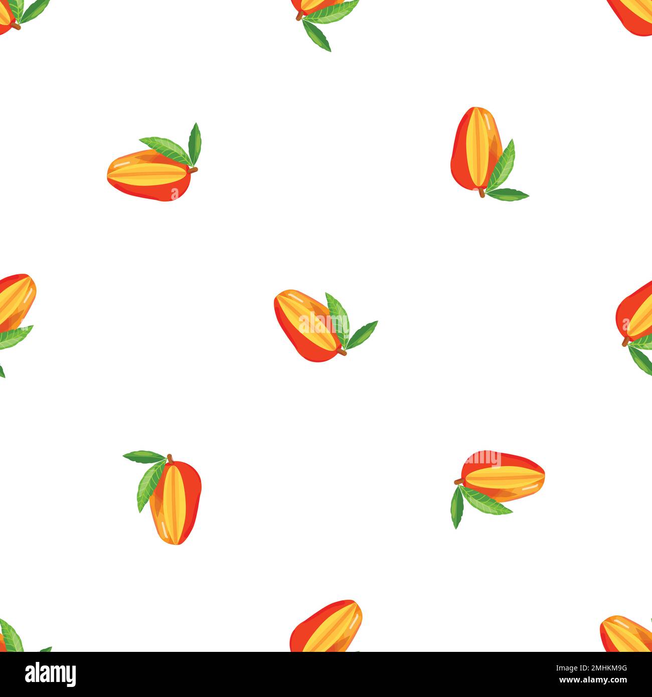 Cut mango pattern seamless vector Stock Vector Image & Art Alamy