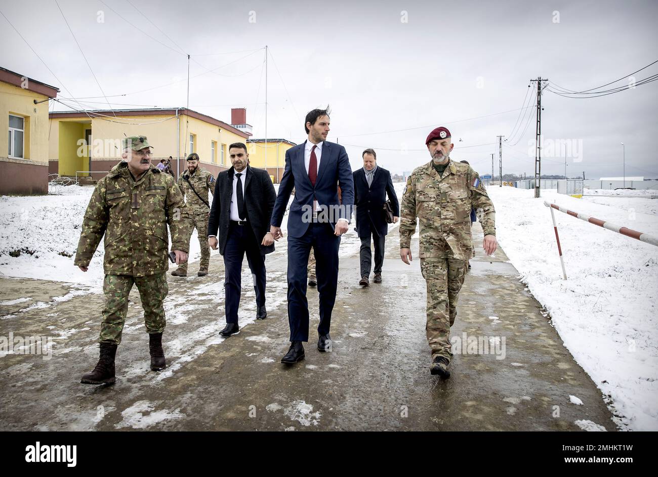 CINCU - Minister Wopke Hoekstra of Foreign Affairs visits Dutch troops that  are part of the French-led NATO Battle Group. The Netherlands has stationed  soldiers in Romania to help strengthen the eastern